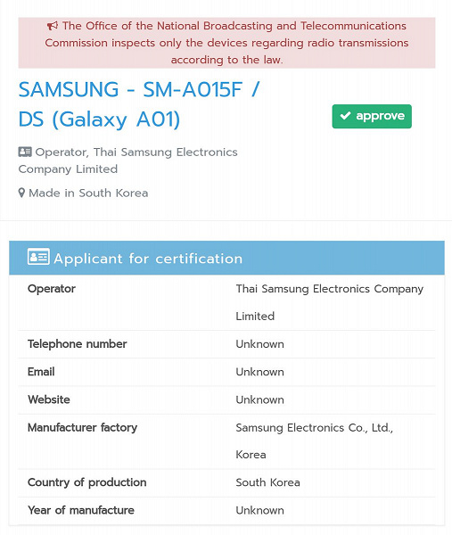 Название самого дешевого Samsung подтверждено
